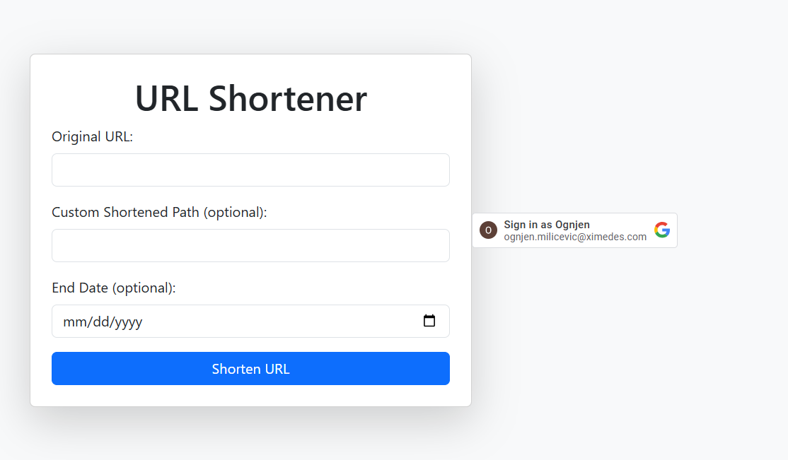 URL Shortening Process